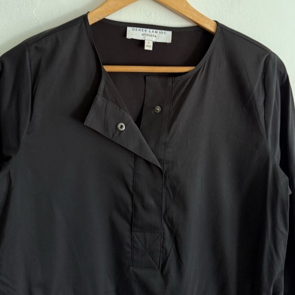 Derek Lam IOC X Athleta Womens S Black Long Sleeves Cinched Waist Blouse Top - Picture 4 of 7